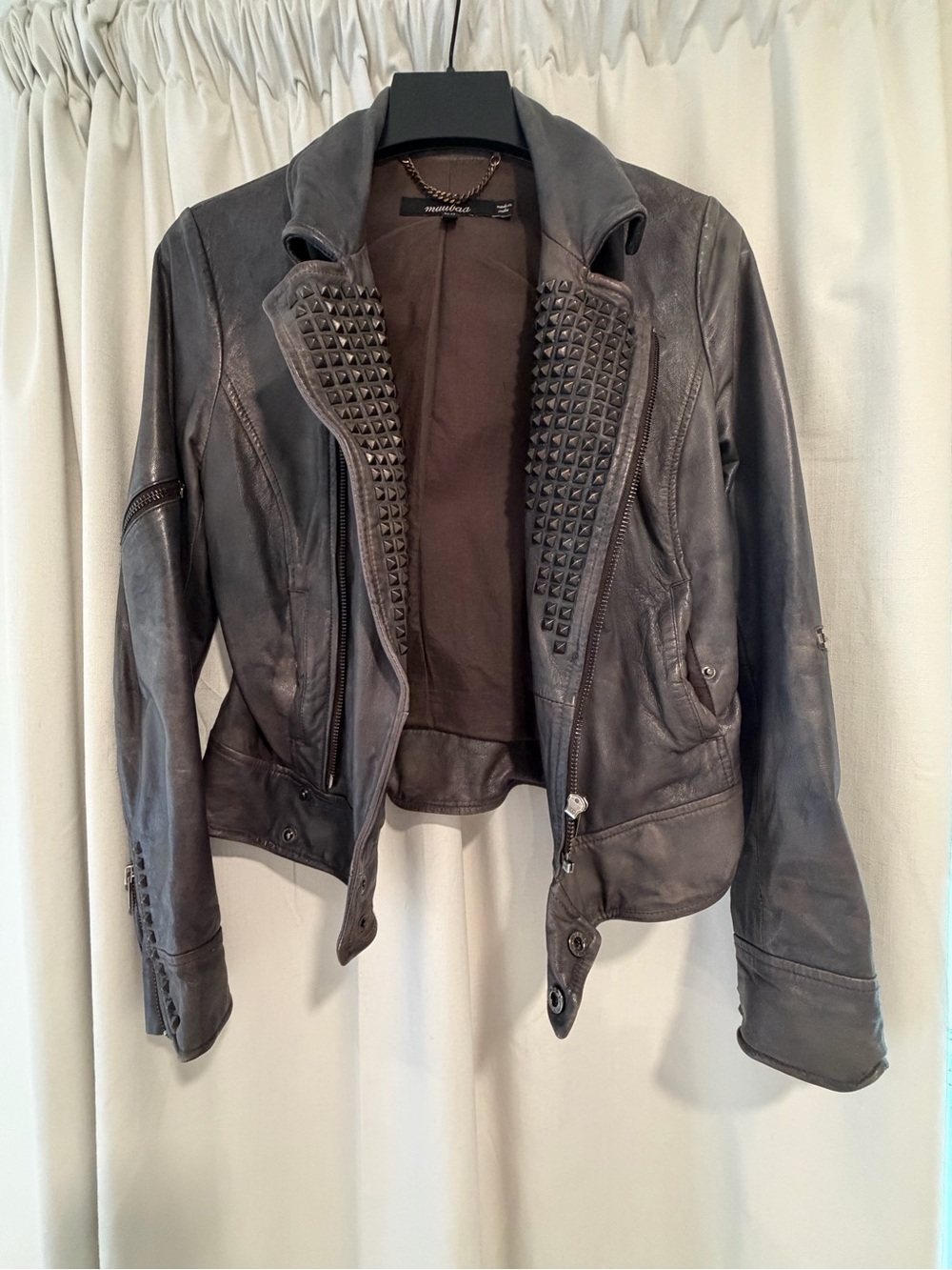 Muubaa Studded Leather Jacket